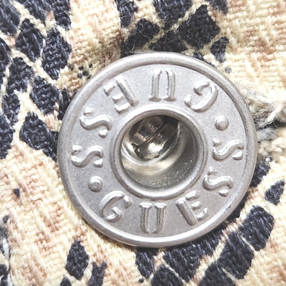 Guess Jeans Beige/Black Snake Print Stretch Jeans Pants 24 - Picture 7 of 8